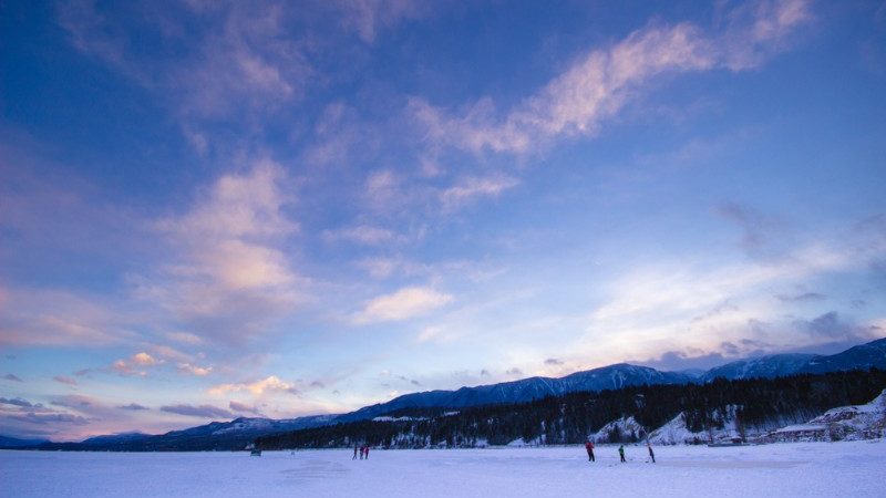 Ice skaters in Canada