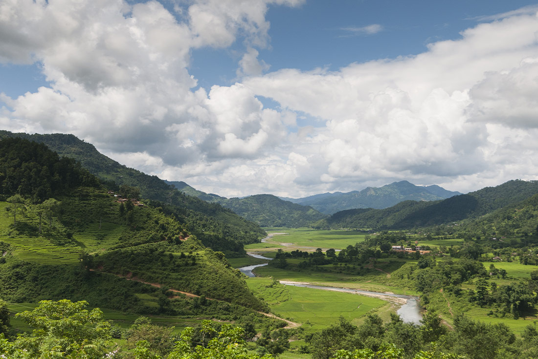 Scenic Tripoli River, Nepal
