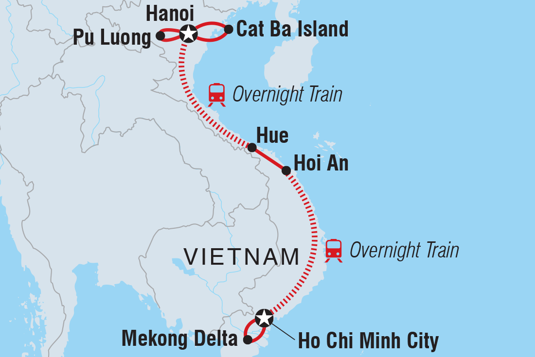 Map of Vietnam Discovery including Vietnam