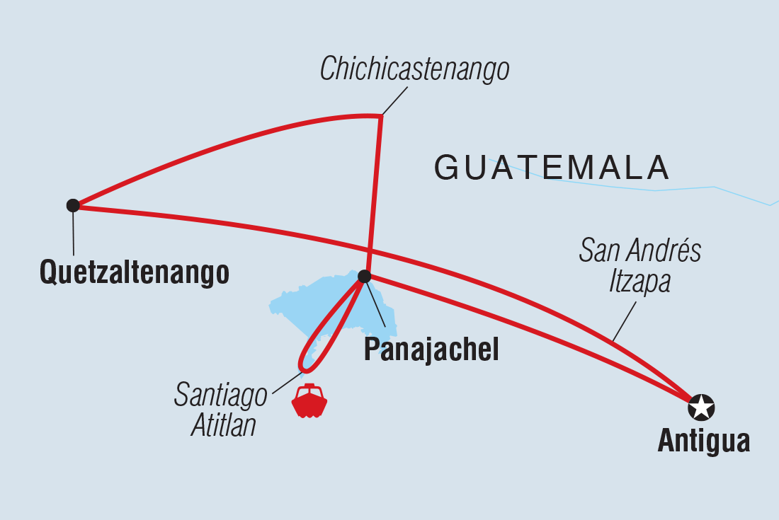Map of Heart Of Guatemala including Guatemala
