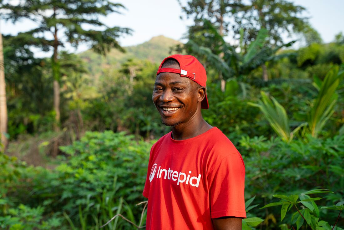Leader smiles in a photo in the forests of Volta, Ghana