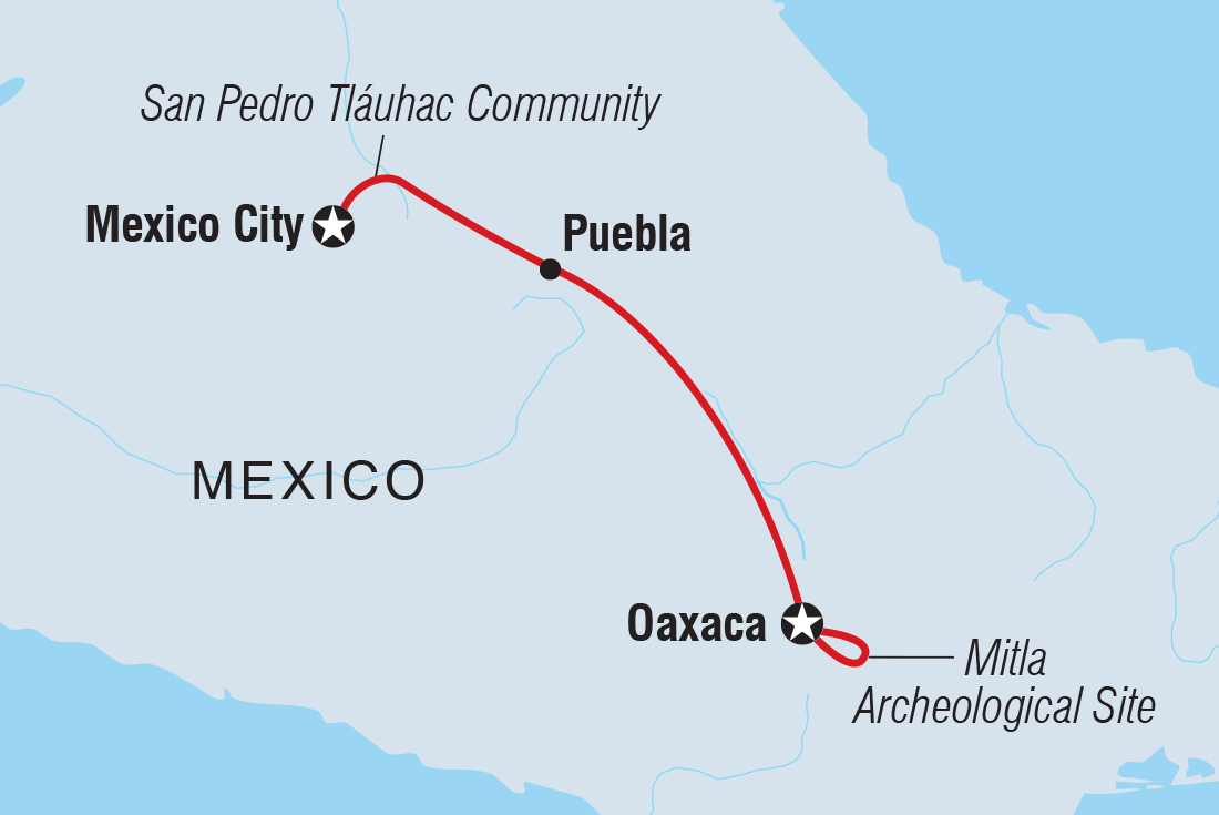 Map of Mexico Real Food Adventure including Mexico