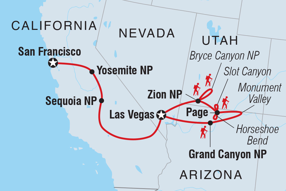 Map of Best Of Western USA including United States Of America