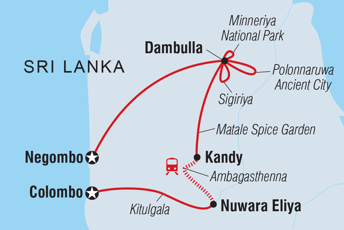 Map of Premium Sri Lanka including Sri Lanka