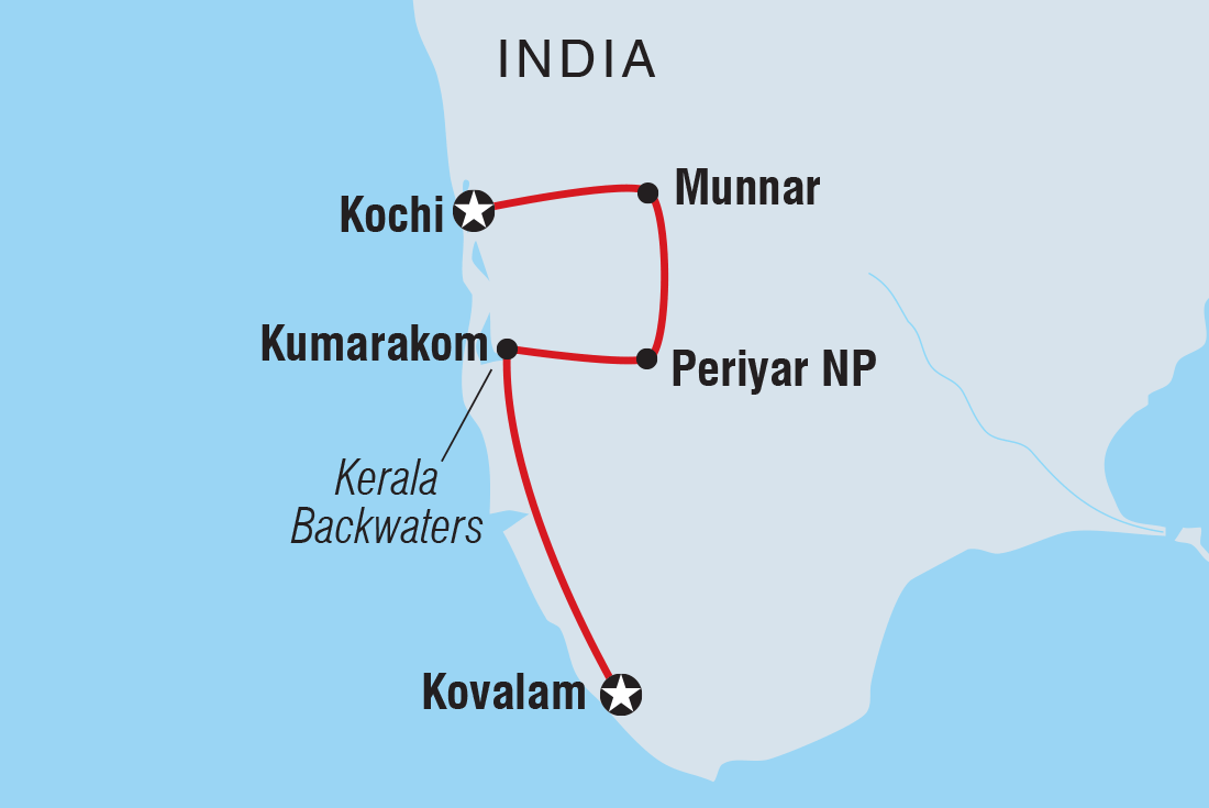 Map of Classic South India including India