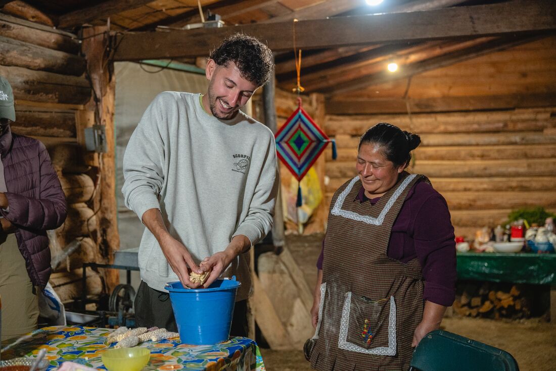 Make your tortillas from scratch in La Neveria village 
