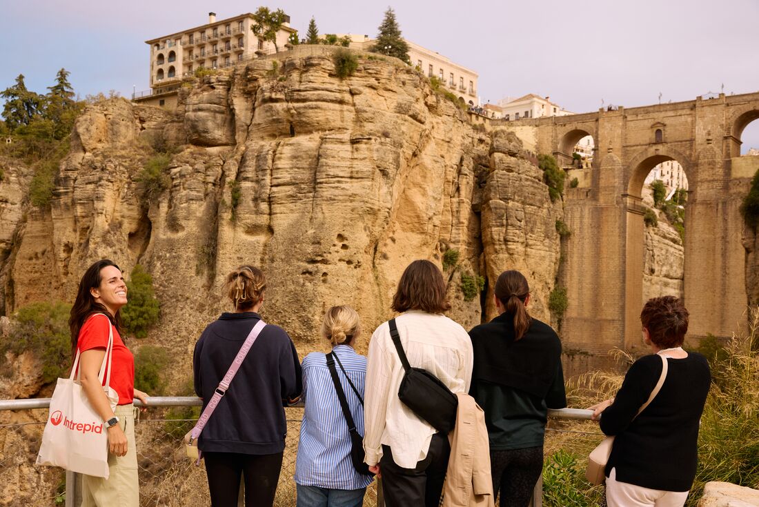 Taking in Ronda and the Puente Nuevo Bridge on a cliffside walk