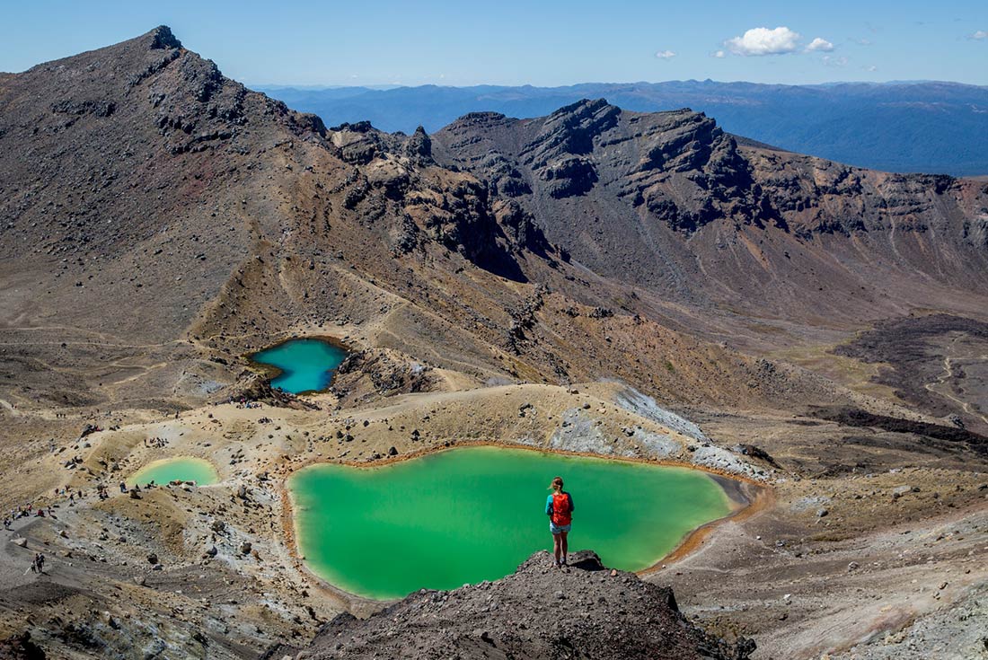 Emerald Pools along Tongariro Crossing, North Island, New Zealand