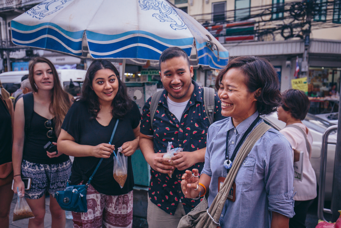 thailand bangkok group leader laugh