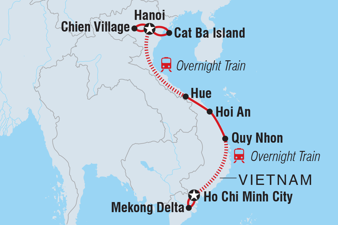 Map of Scenic Vietnam including Vietnam