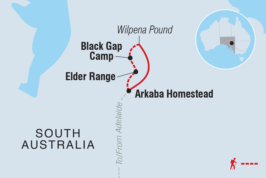 Map of South Australia's Arkaba Walk (Ex-Adelaide) including Australia