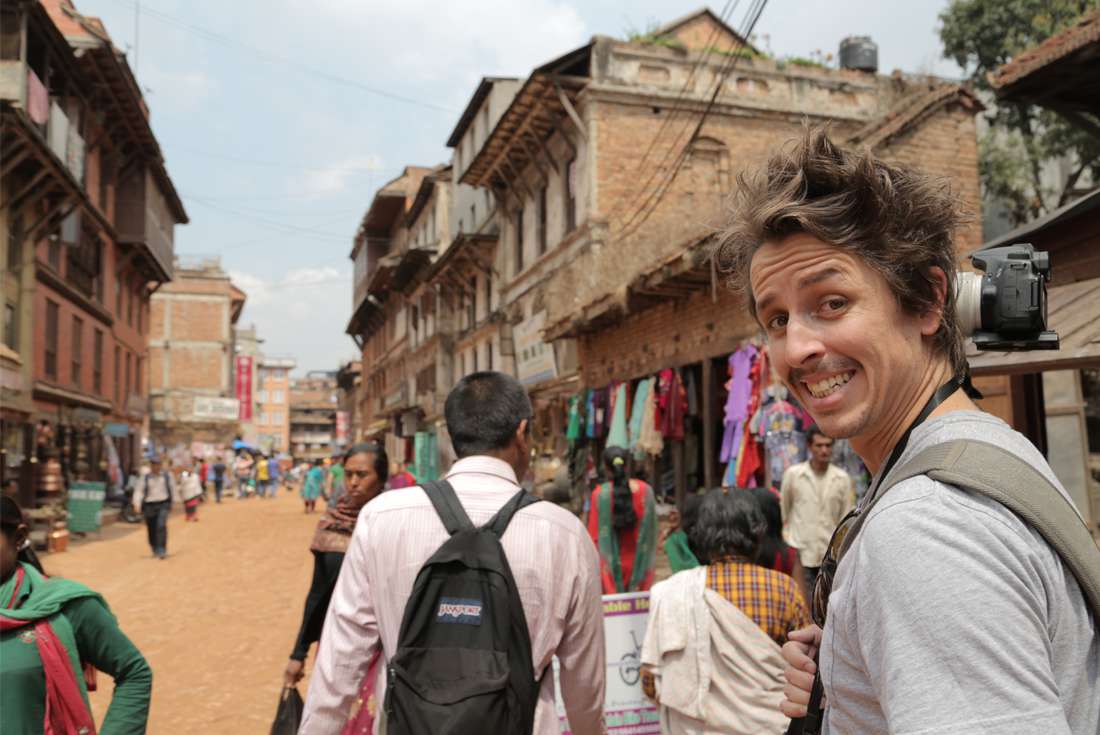 Nepal bhaktapur male pax walking