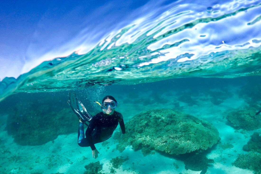 Intrepid Travel snorkelling Ningaloo Reef in Western Australia