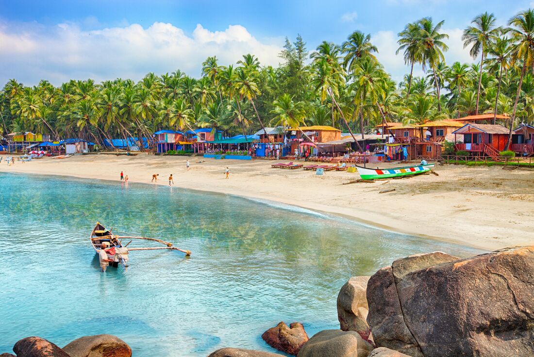 Sunny beaches of Goa, India