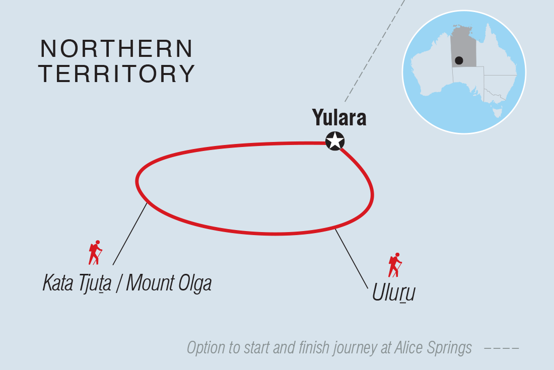 Map of Uluru & Kata Tjuta Express including Australia