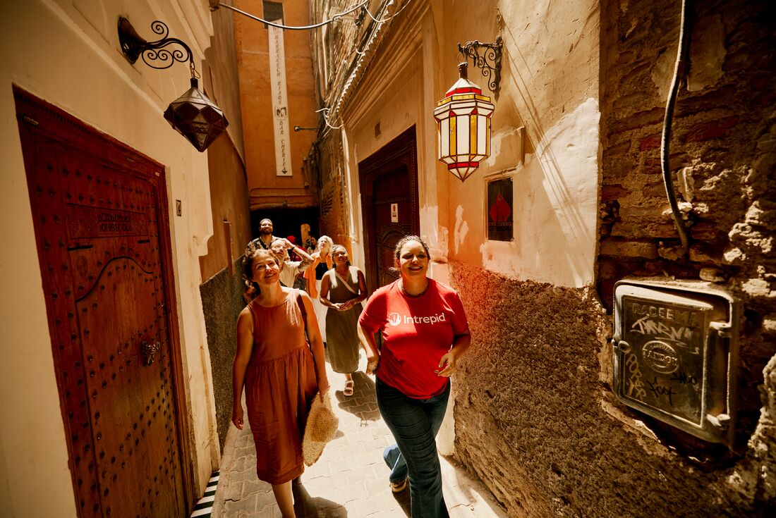 Exploring Marrakech's Medina in the heart of Morocco with Intrepid