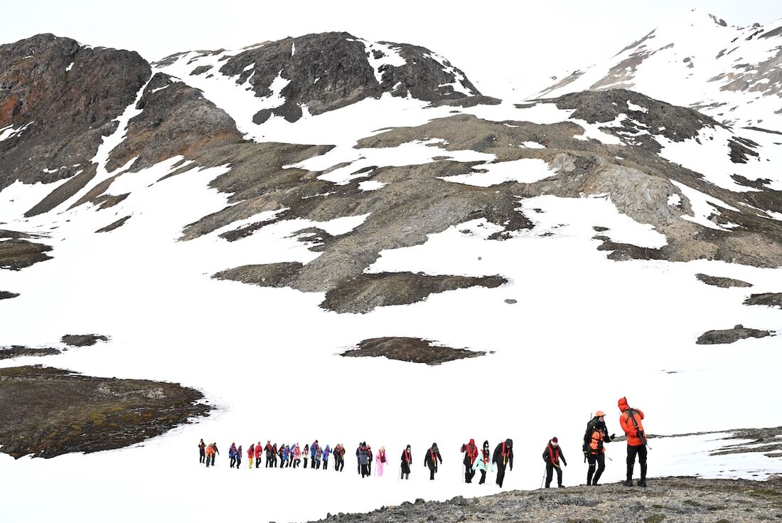 Traverse the incredible landscape of Svalbard with your group