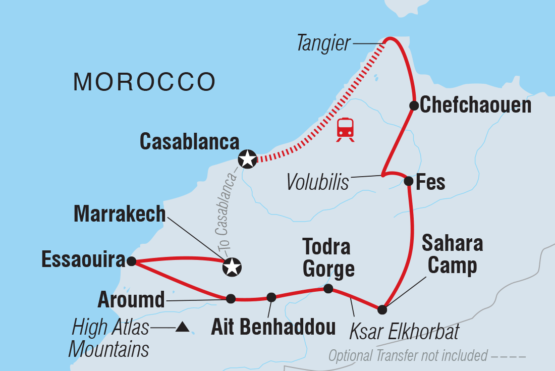 Map of Best Of Morocco including Morocco