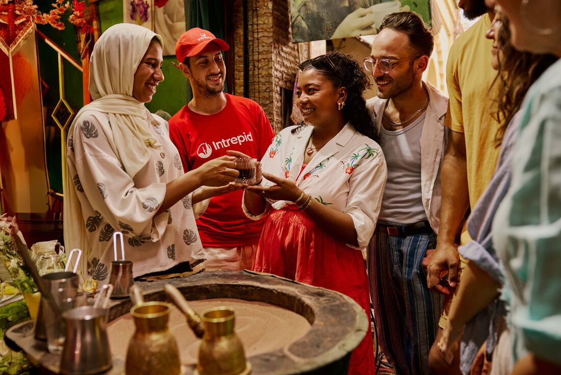 Fresh sand coffee in Marrakech's Medina 