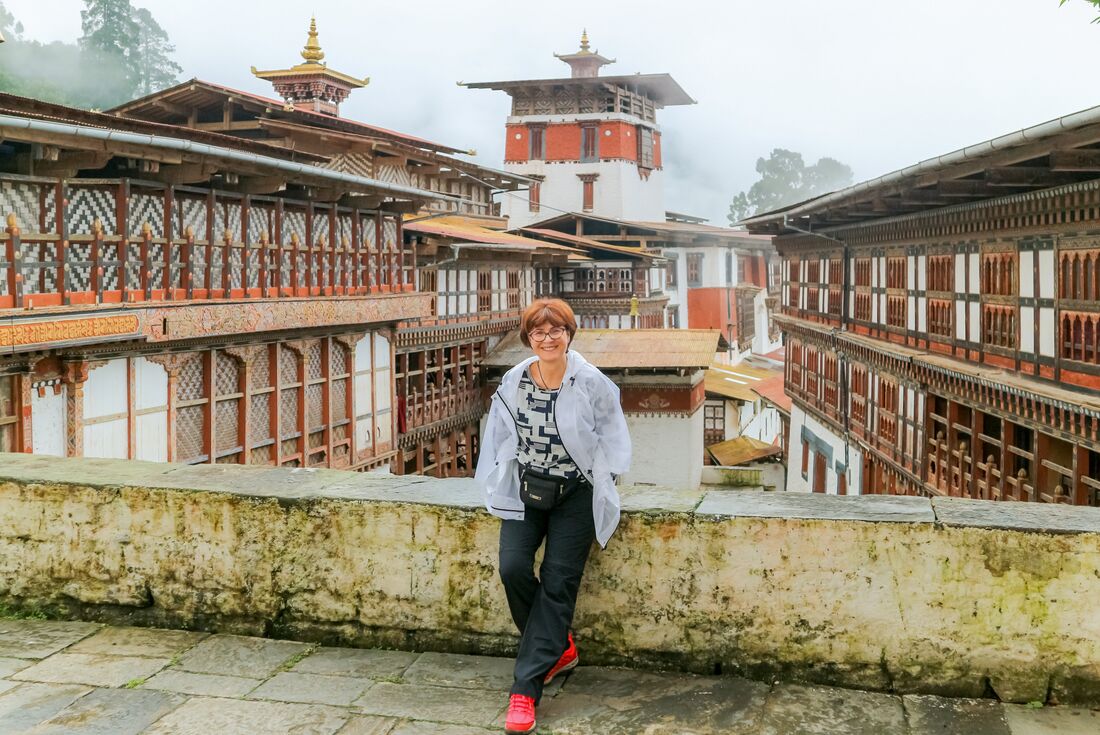 At the Ta Dzong museum in Trongsza in the hills of Bhutan